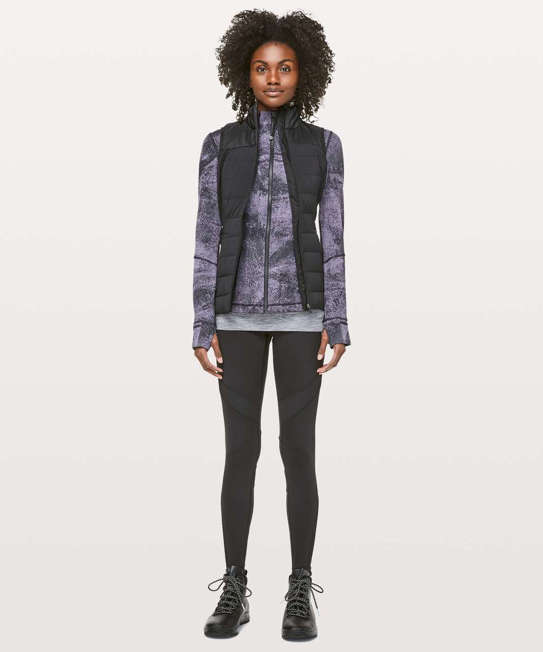 Lululemon Define Jacket - Pixel Print Purple Quartz Black