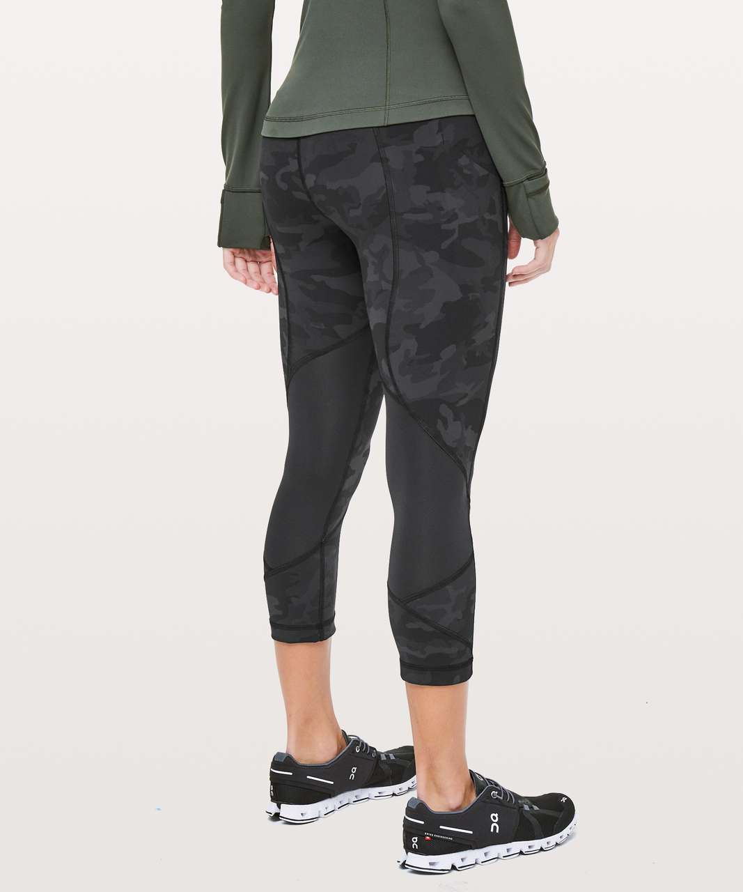 lululemon athletica, Pants & Jumpsuits, Lululemon Pace Rival Crop 22  Heathered Black Lululemon Leggings Lululemon