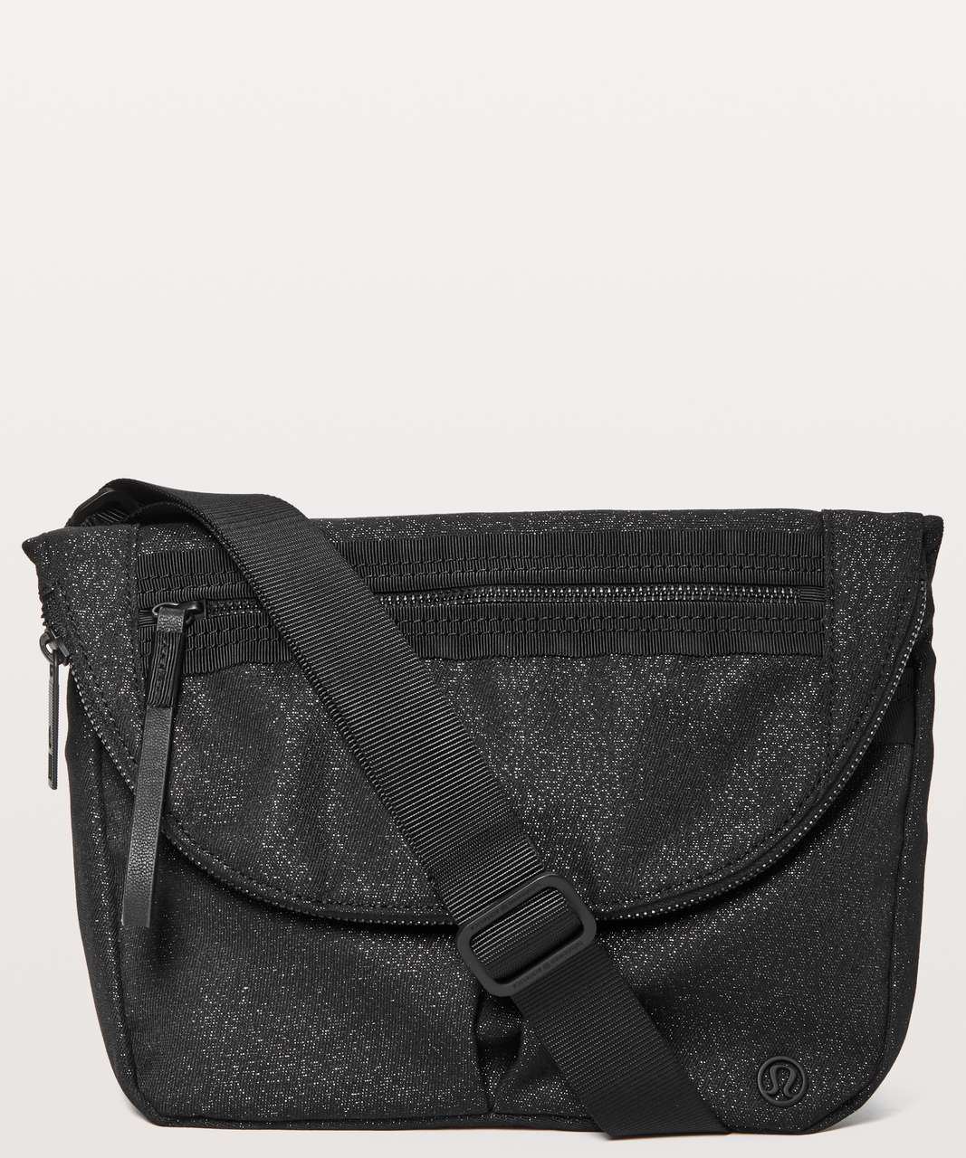 black and silver handbag