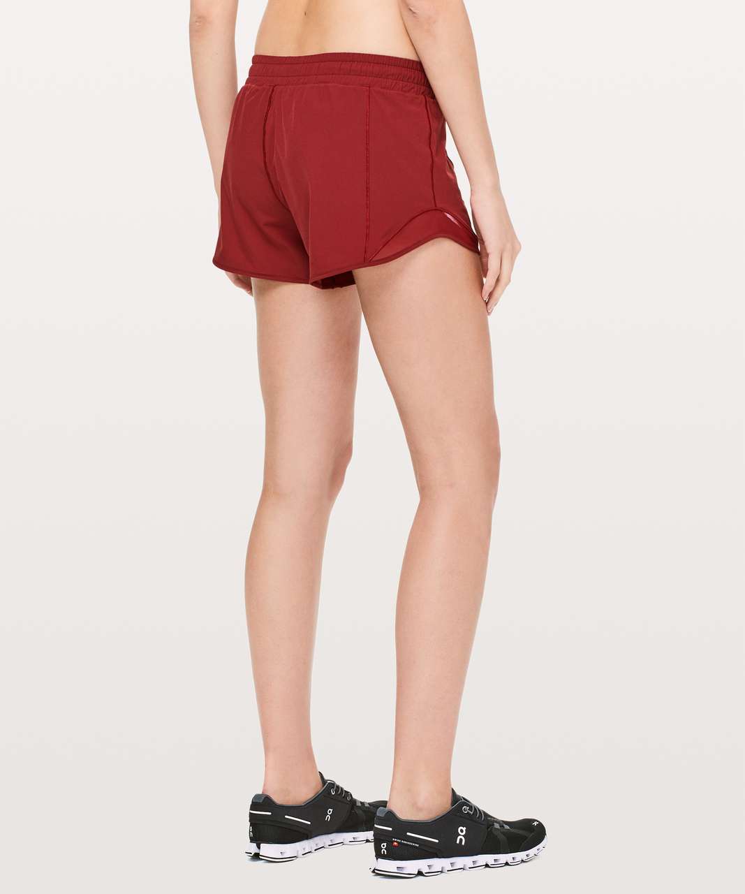 Lululemon Hotty Hot Short II *Long 4 - Dark Sport Red - lulu fanatics