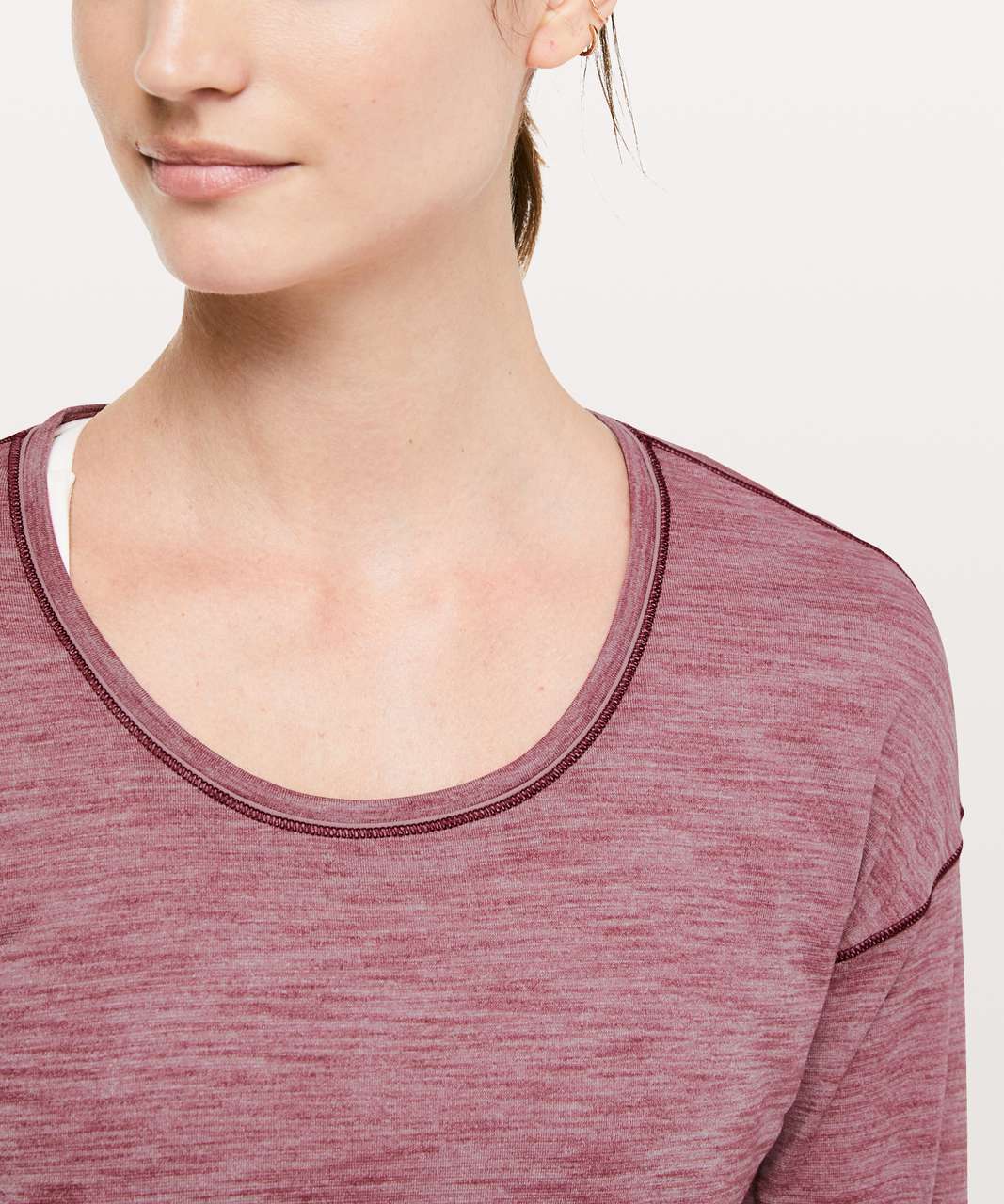 Lululemon Sweat Embrace Long Sleeve - Heathered Misty Merlot