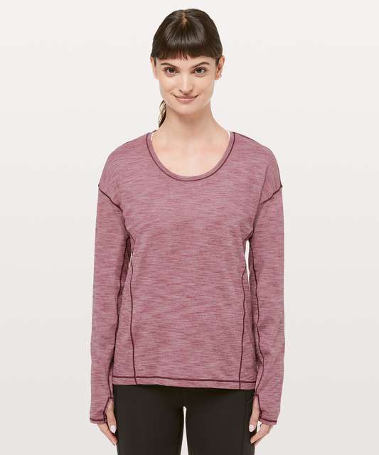 Lululemon Sweat Embrace Long Sleeve - Heathered Dark Chrome - lulu