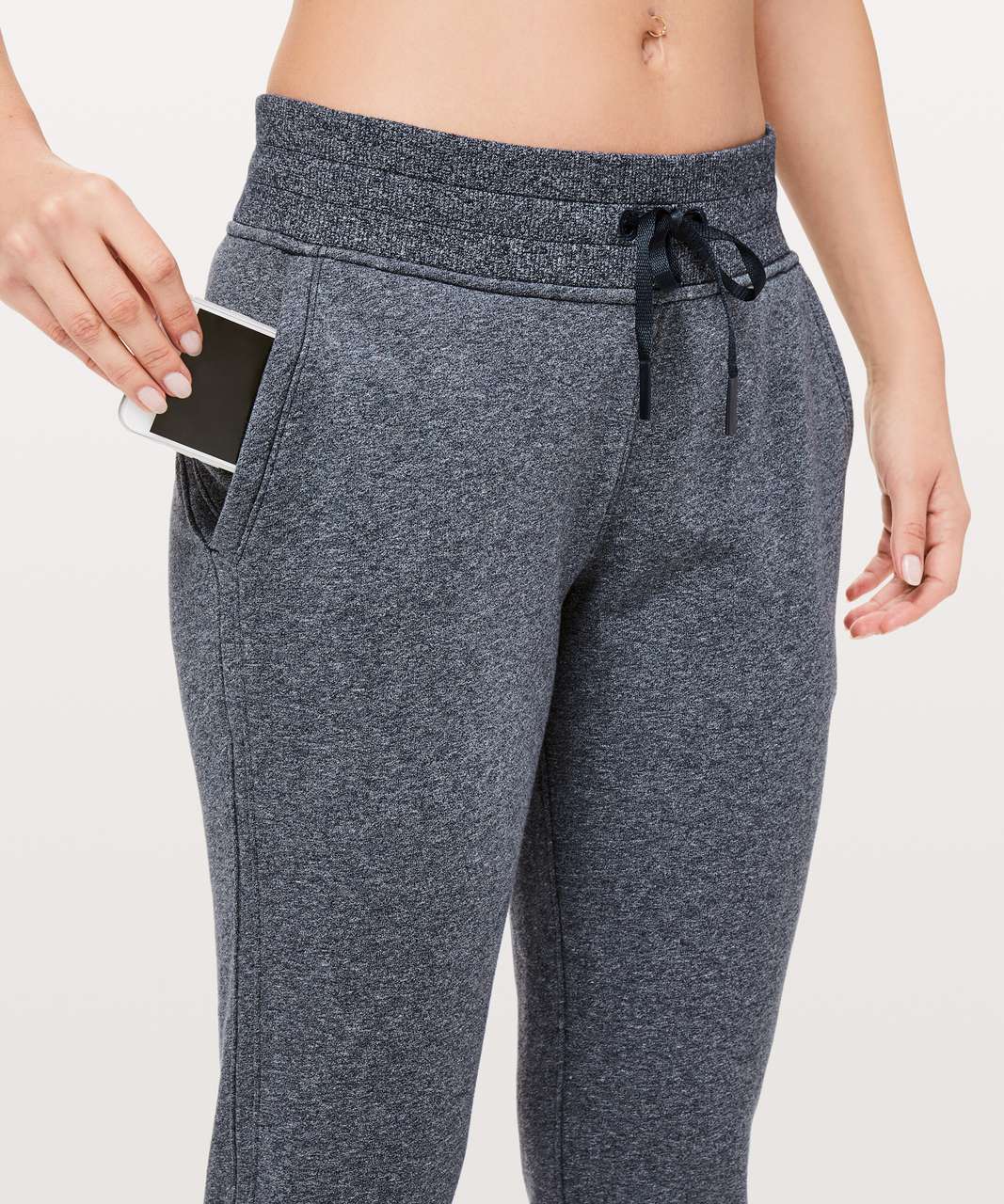 Lululemon Warm Down Jogger Soft Touch Heathered Gray Pants Women's Size: 12