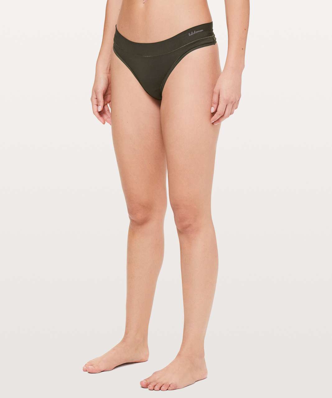 Lululemon Seamless Mid-Rise Bikini Underwear - Dark Olive - lulu fanatics