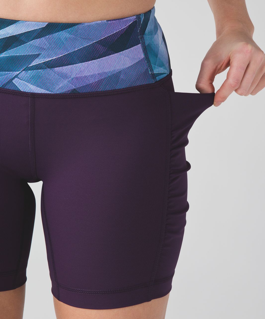 Lululemon Speed Track Short - Deep Zinfandel / Pretty Prism Multi