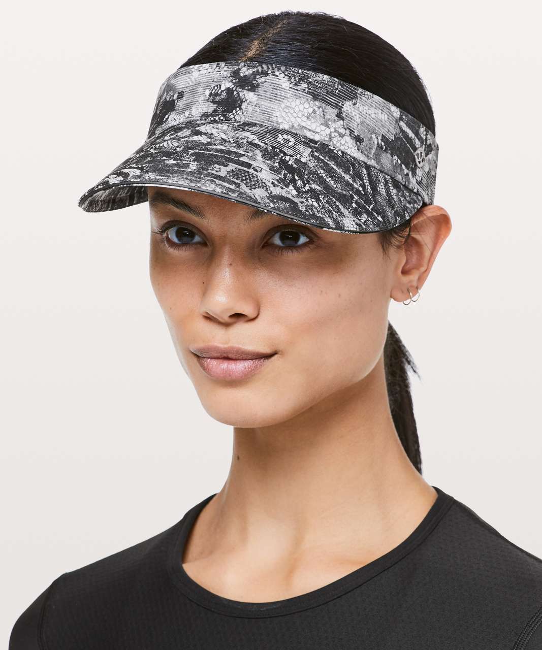 Lululemon Fast Paced Run Visor - Masked Lace Starlight Black