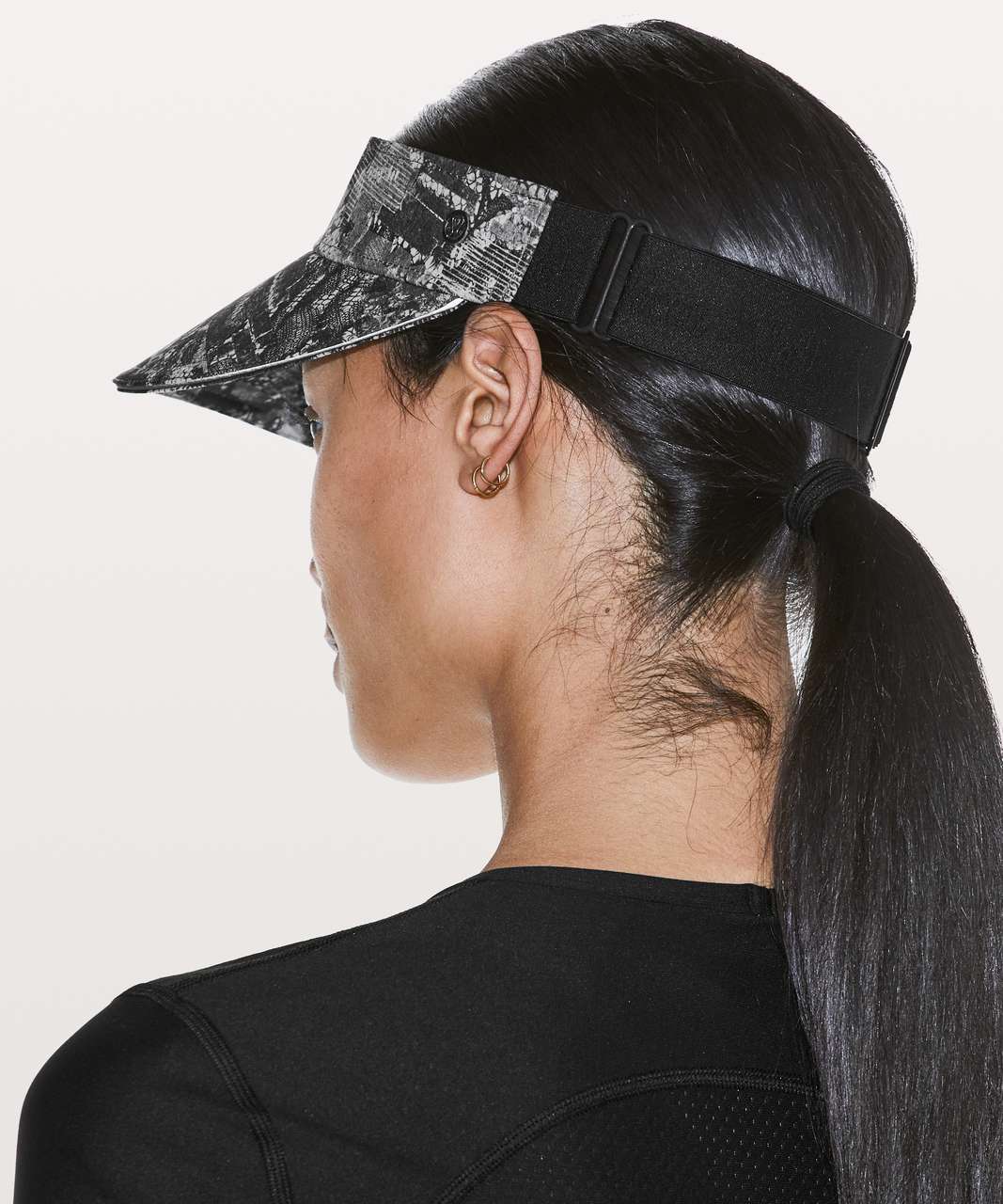 Lululemon Fast Paced Run Visor - Masked Lace Starlight Black