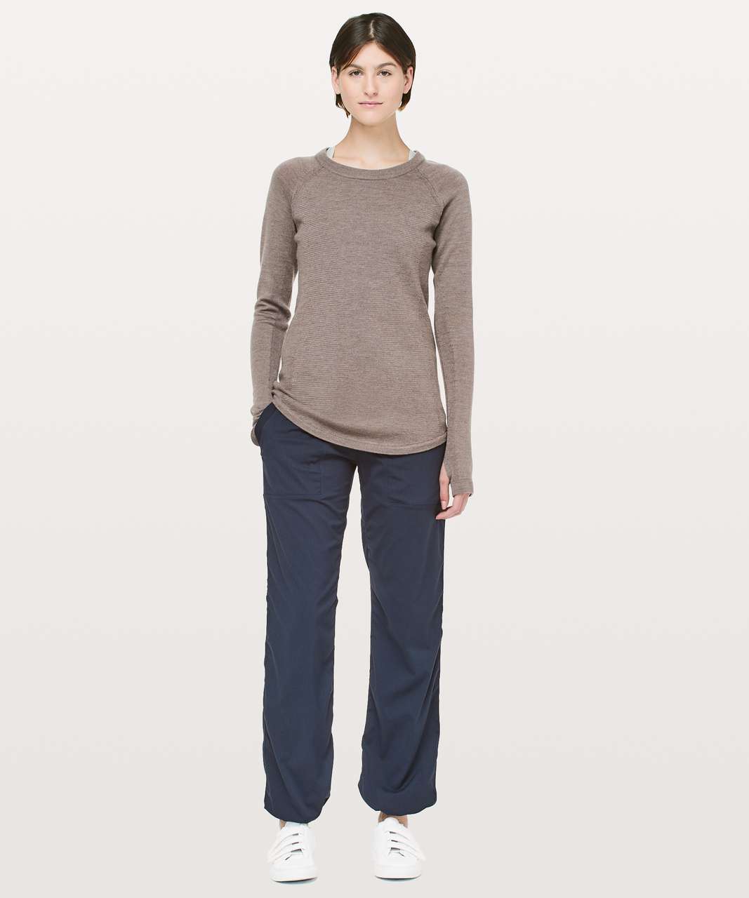 Lululemon Sit In Lotus Sweater - Heathered Cool Cocoa