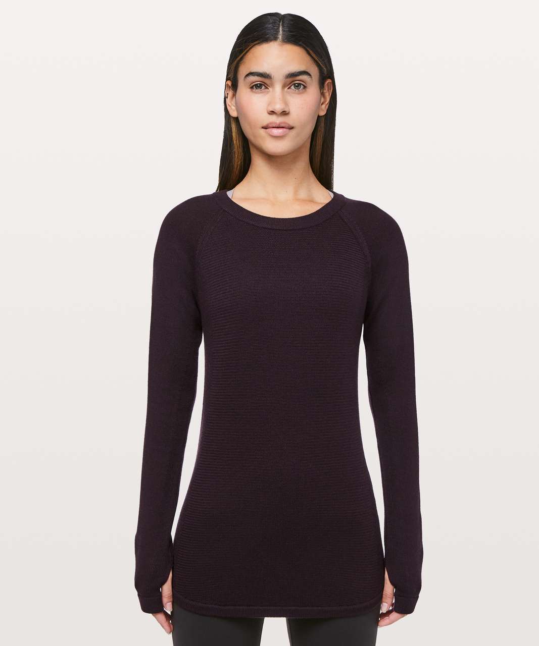 Lululemon Sit In Lotus Sweater - Black Cherry