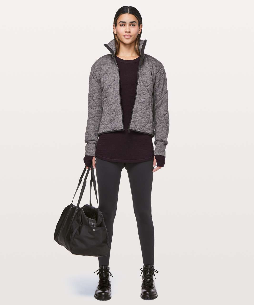 Lululemon Sit In Lotus Sweater - Black Cherry