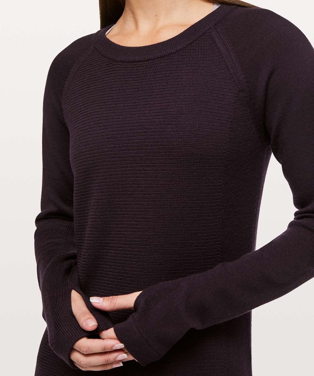 Lululemon Sit In Lotus Sweater - Black Cherry