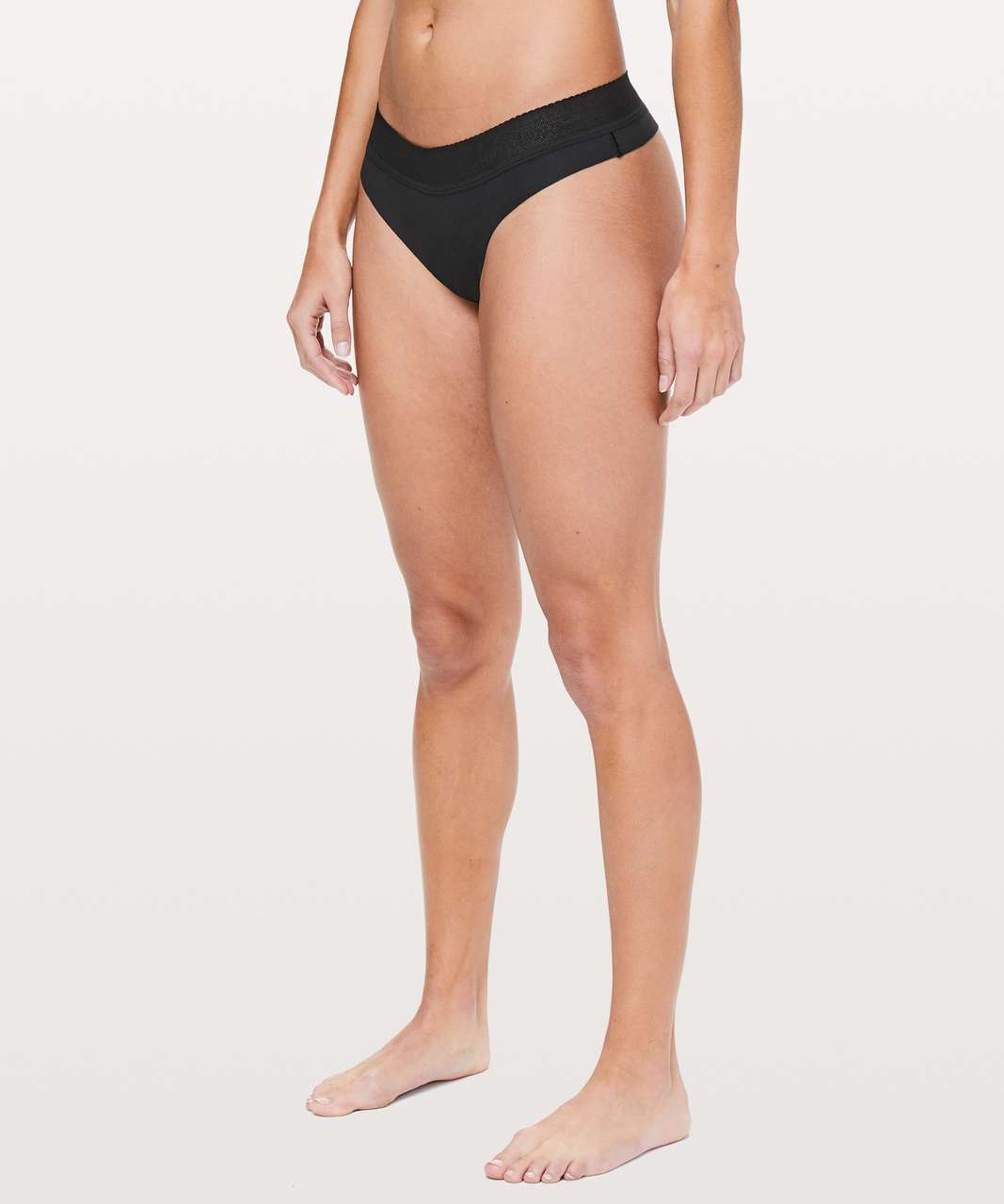 Lululemon Ever Essentials Thong - Black - lulu fanatics