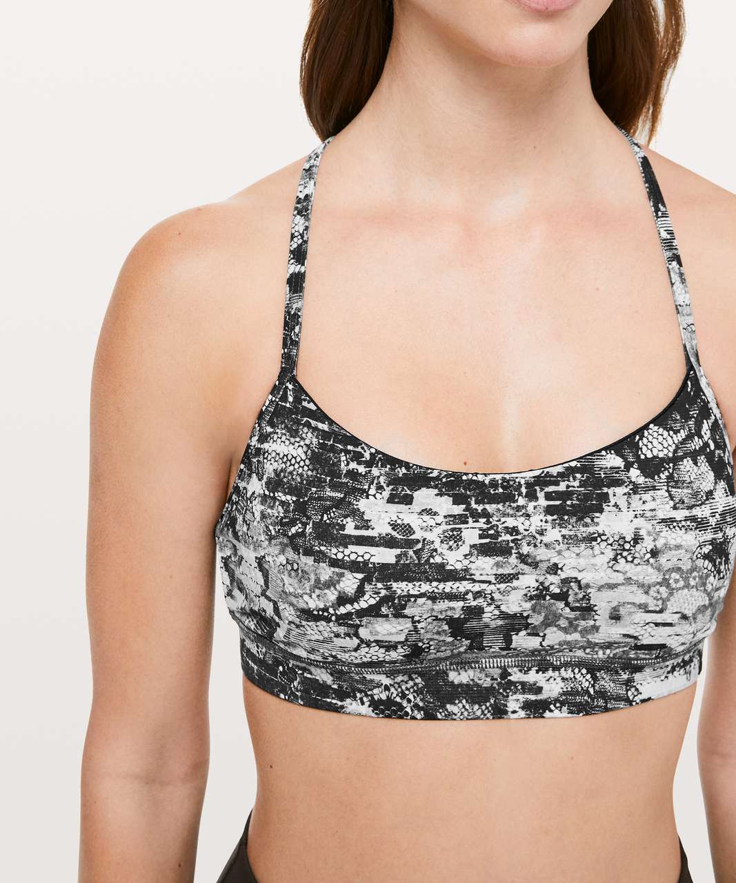 Lululemon Flow Y Bra *Luxtreme - Masked Lace Starlight Black