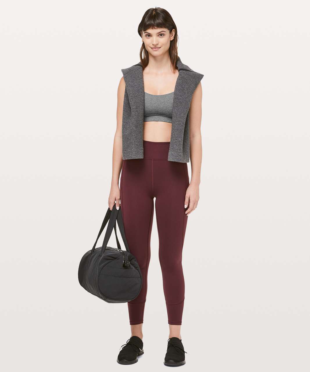 Lululemon Flow Y Bra *Luxtreme - Heathered Black