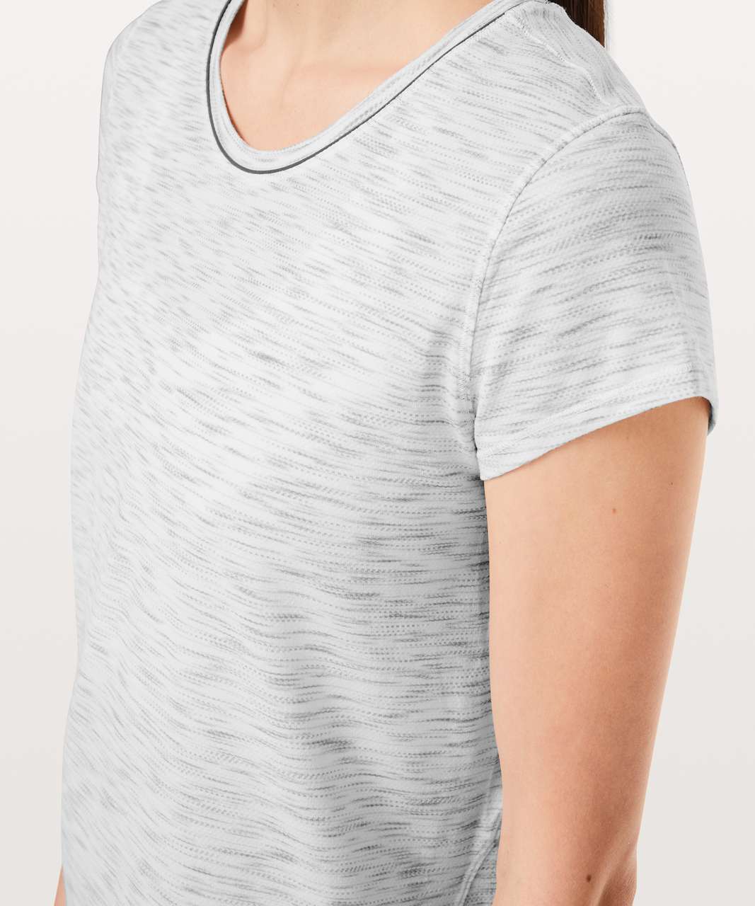 Lululemon Another Mile Short Sleeve - Tiger Space Dye Hail White (First Release)