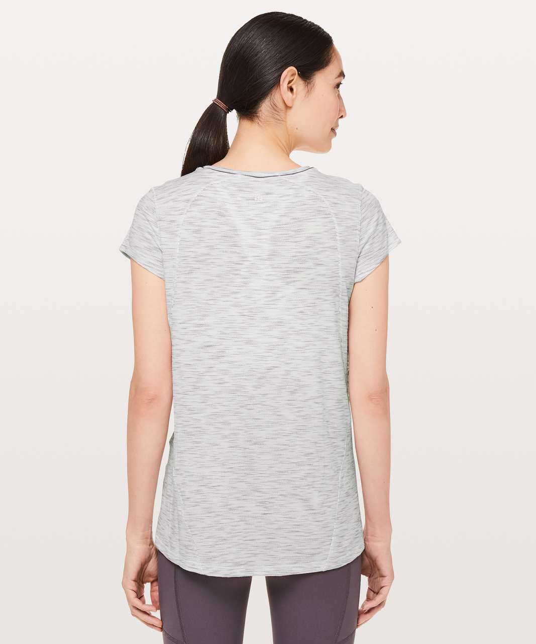 Lululemon Another Mile Short Sleeve - Tiger Space Dye Hail White (First Release)