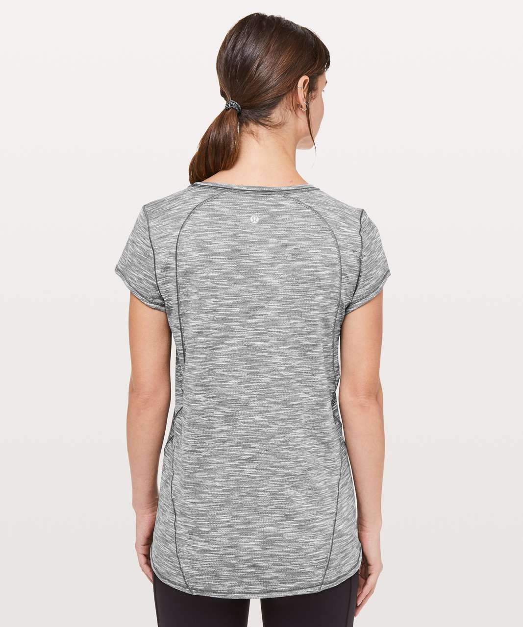 Lululemon Another Mile Short Sleeve - Tiger Space Dye Alpine White Dark Slate