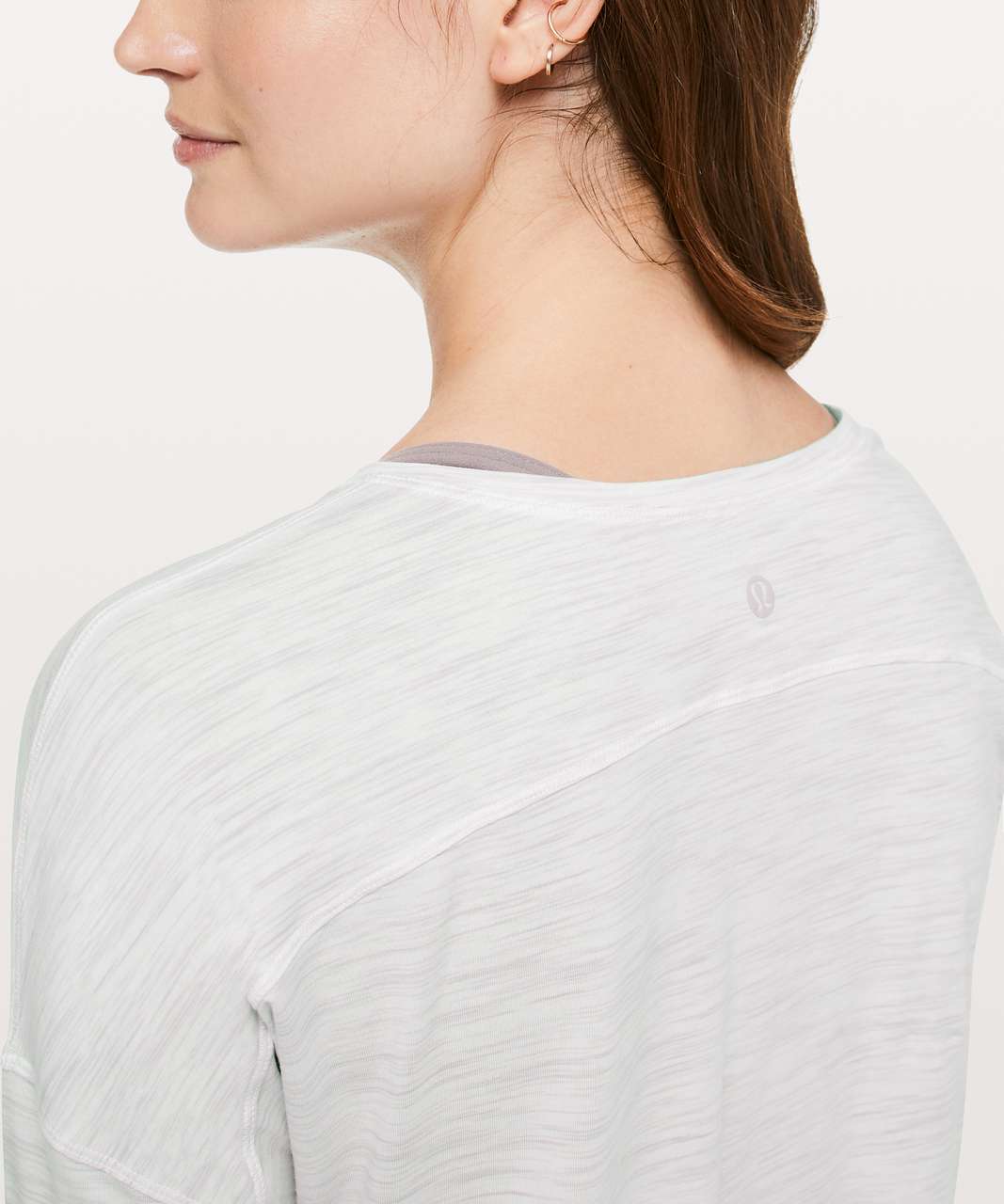 Lululemon To The Point Long Sleeve - 3 Colour Space Dye Ice Grey Alpine White