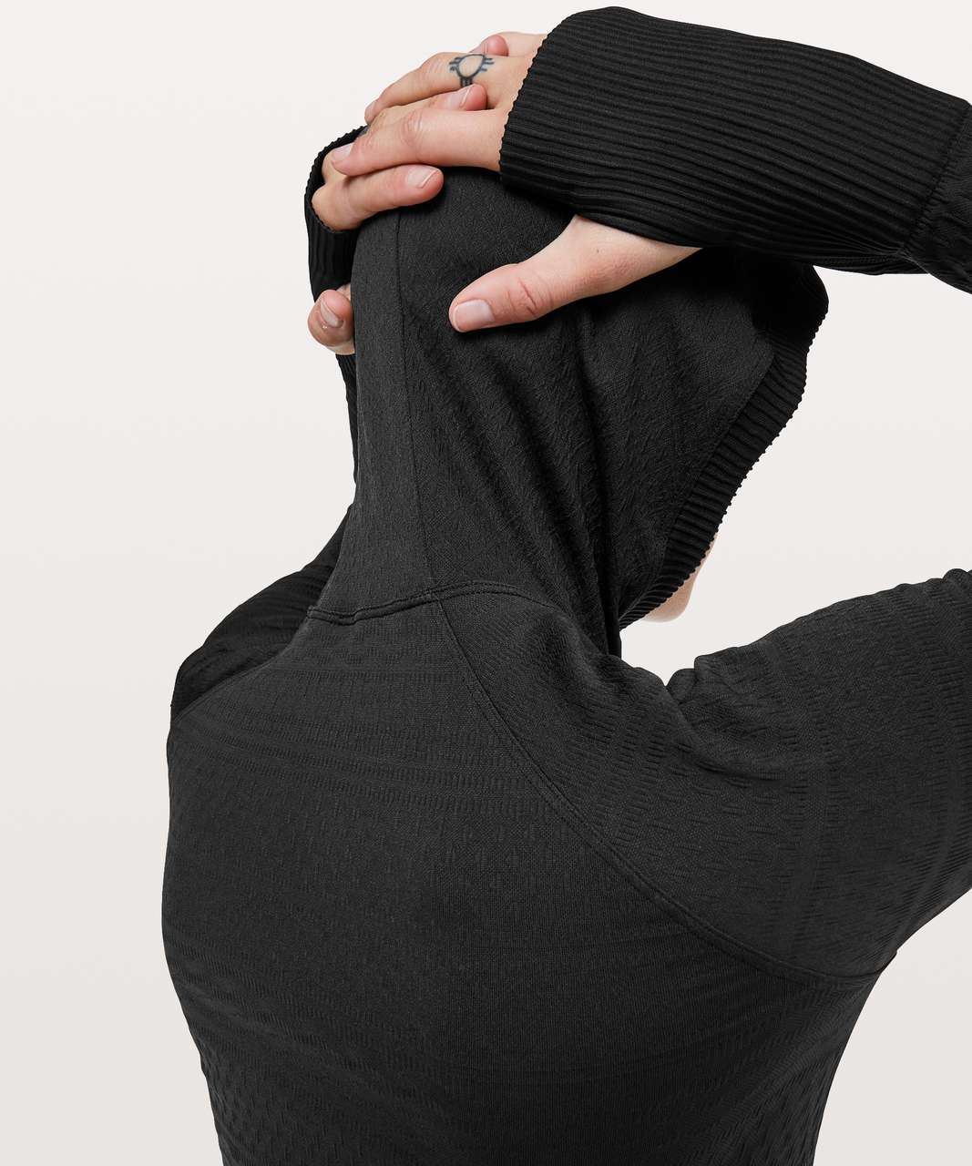 Lululemon Rest Less Hoodie - Black / Black (Second Release) - lulu fanatics