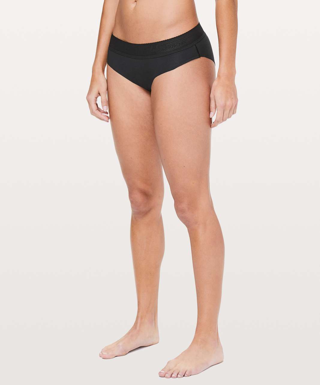 Lululemon UnderEase Mid Rise Cheeky Bikini Underwear - Black - lulu fanatics