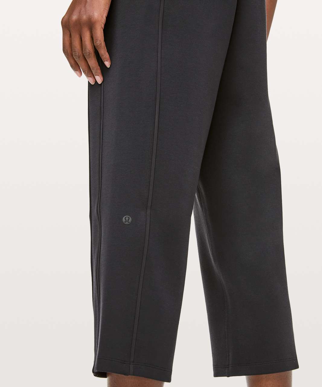 Lululemon Light Stride Crop Running Pants Black Pockets Pull On