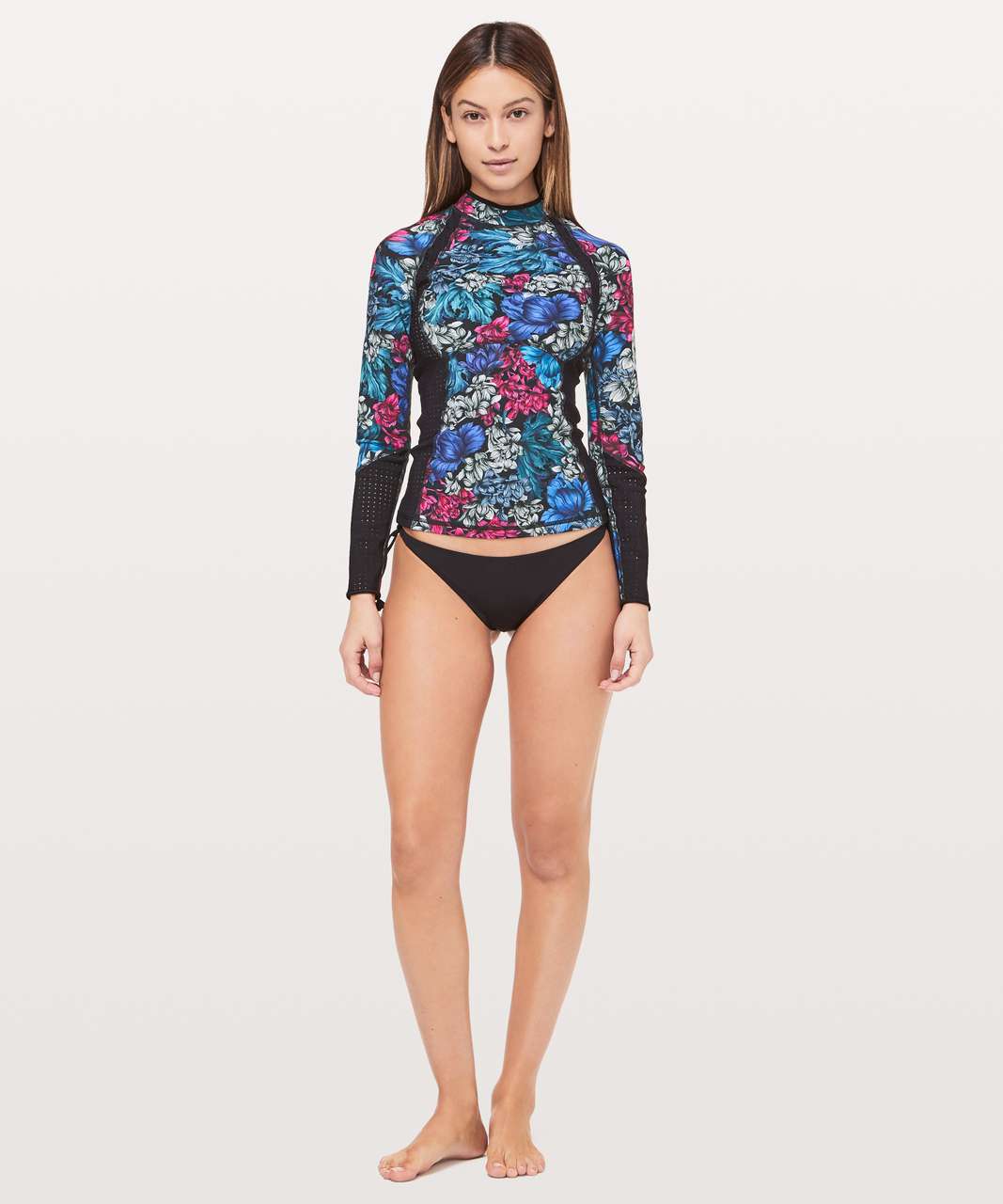 Lululemon Swell Seeker Paddle Top - Nocturnal Floral Multi / Black