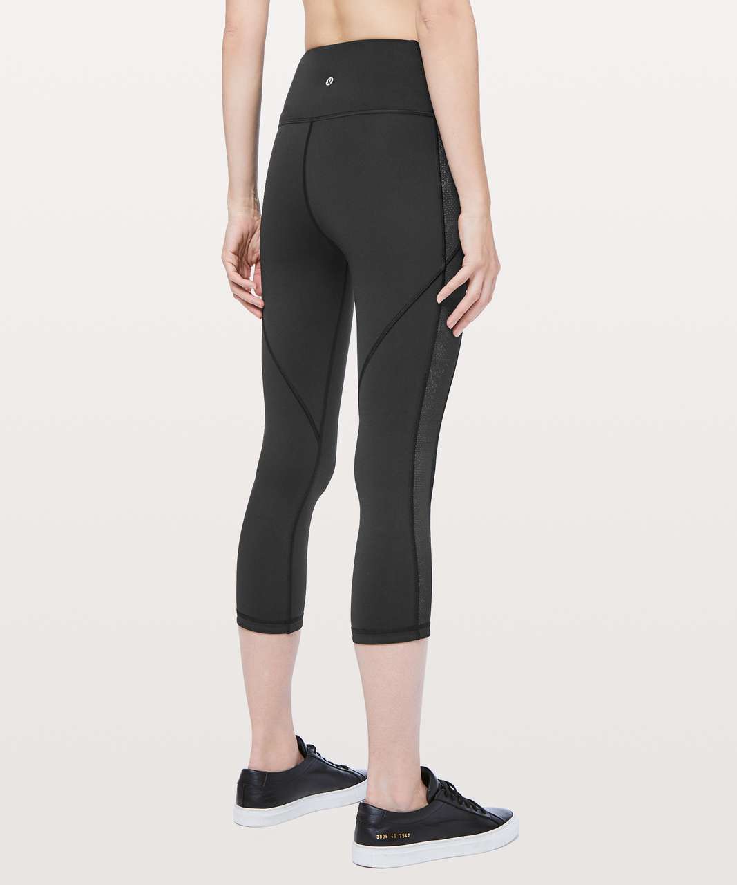 Lululemon Power Lines Crop *21" - Black / Meisai Black White