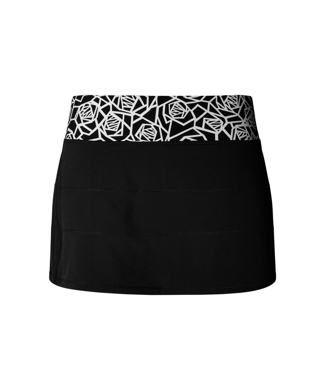 Lululemon Pace Rival Skirt II (Regular) - Black / Posey Black White