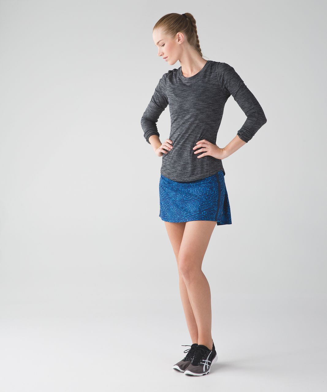 Lululemon Pace Rival Skirt II (Regular) - Samba Snake Kayak Blue Hero Blue / Hero Blue