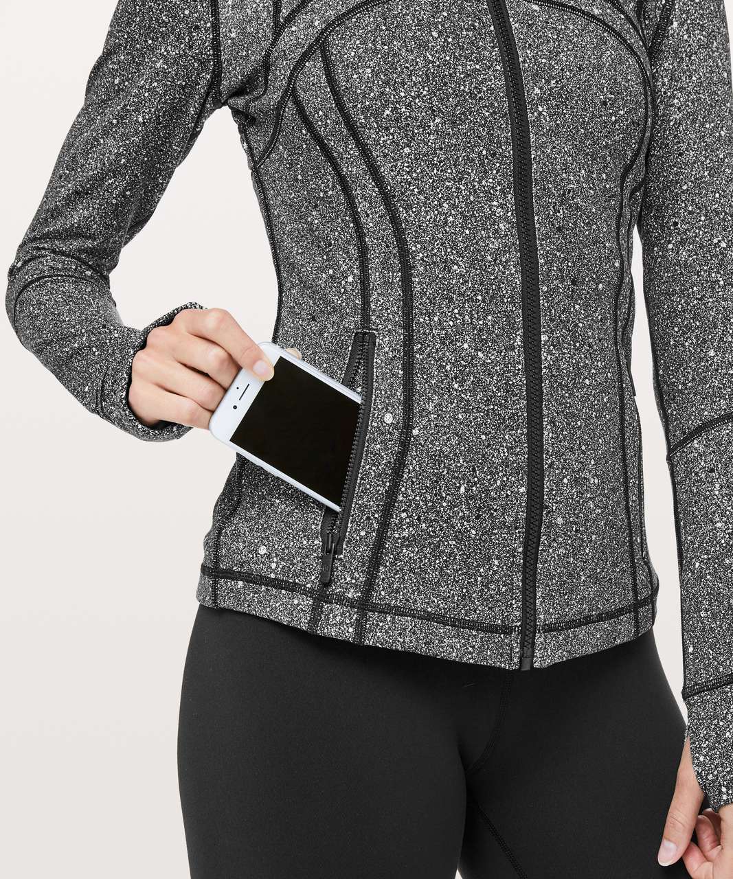 Lululemon Define Jacket Women Size 8 Luminesce Splatter White Black - $75 -  From Haley