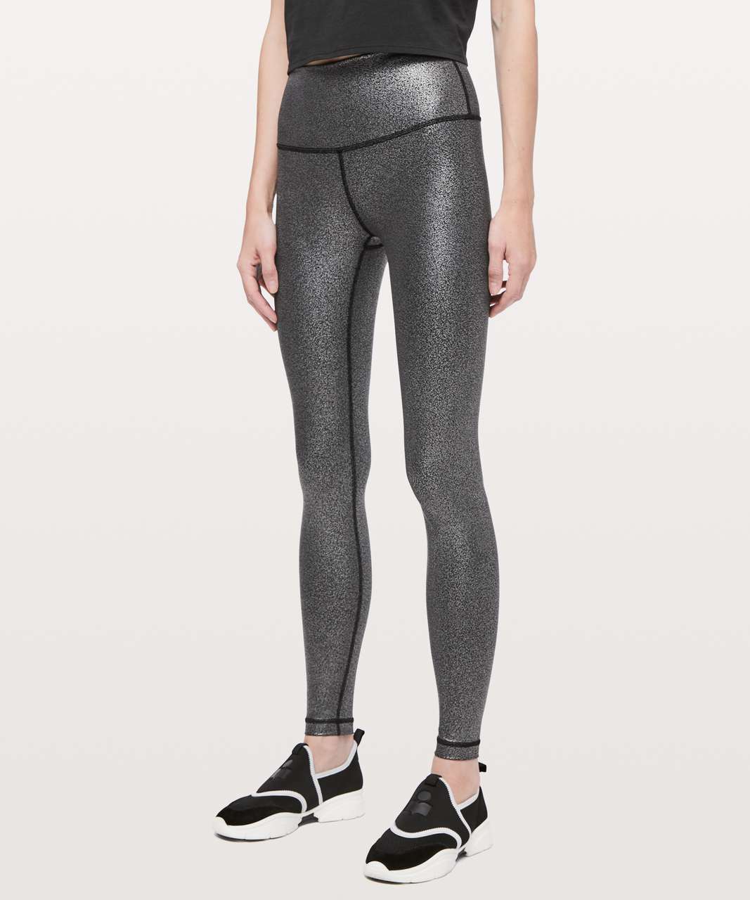 Lululemon Wunder Under High-Rise Tight *Foil 28" - Luminosity Foil Print Black Silver