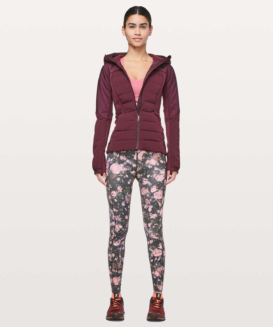 Lululemon Fast & Free Full Length Tight *Nulux 28" - Frosted Rose Multi