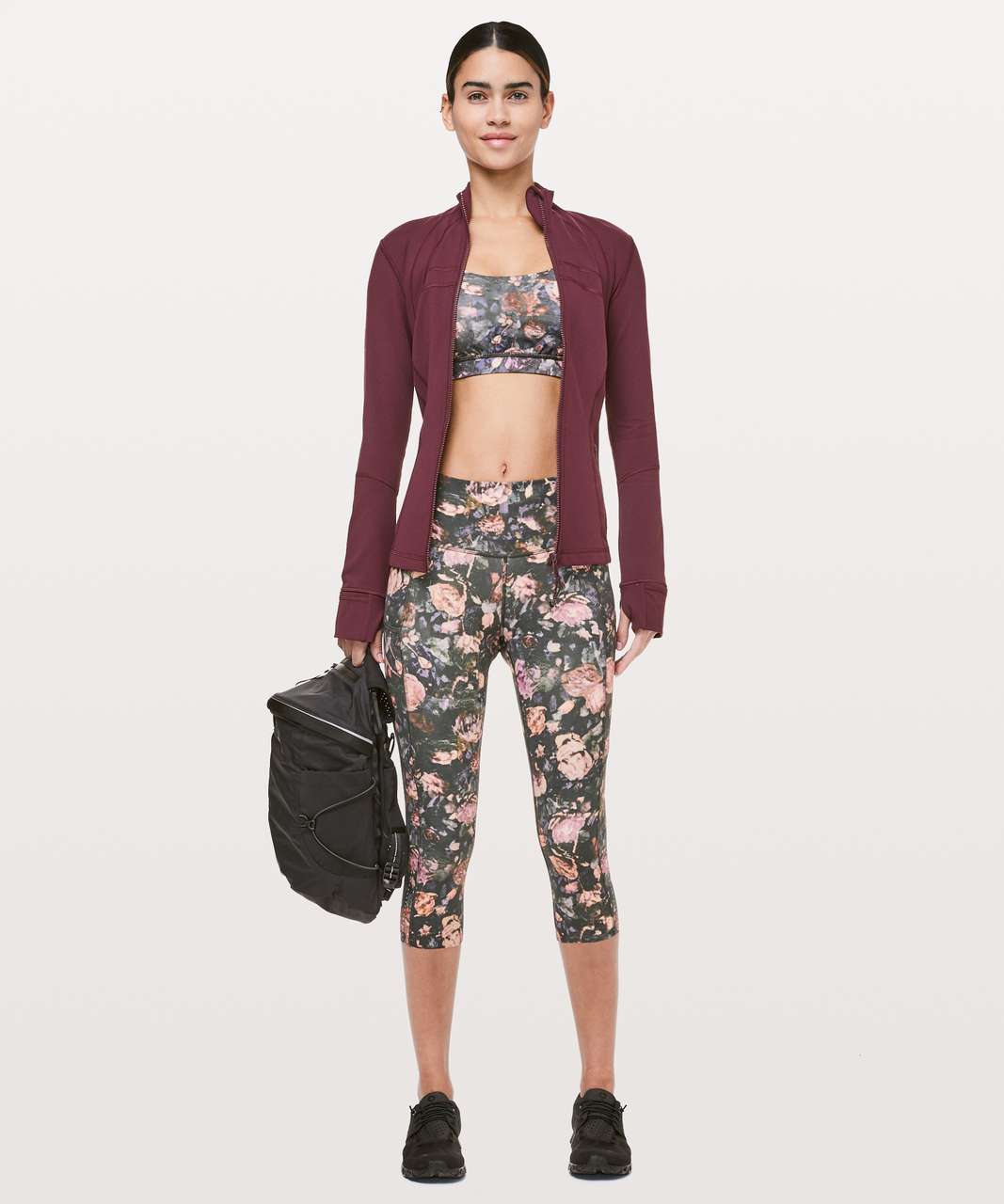 Lululemon Fast & Free Crop II *Nulux 19" - Frosted Rose Multi