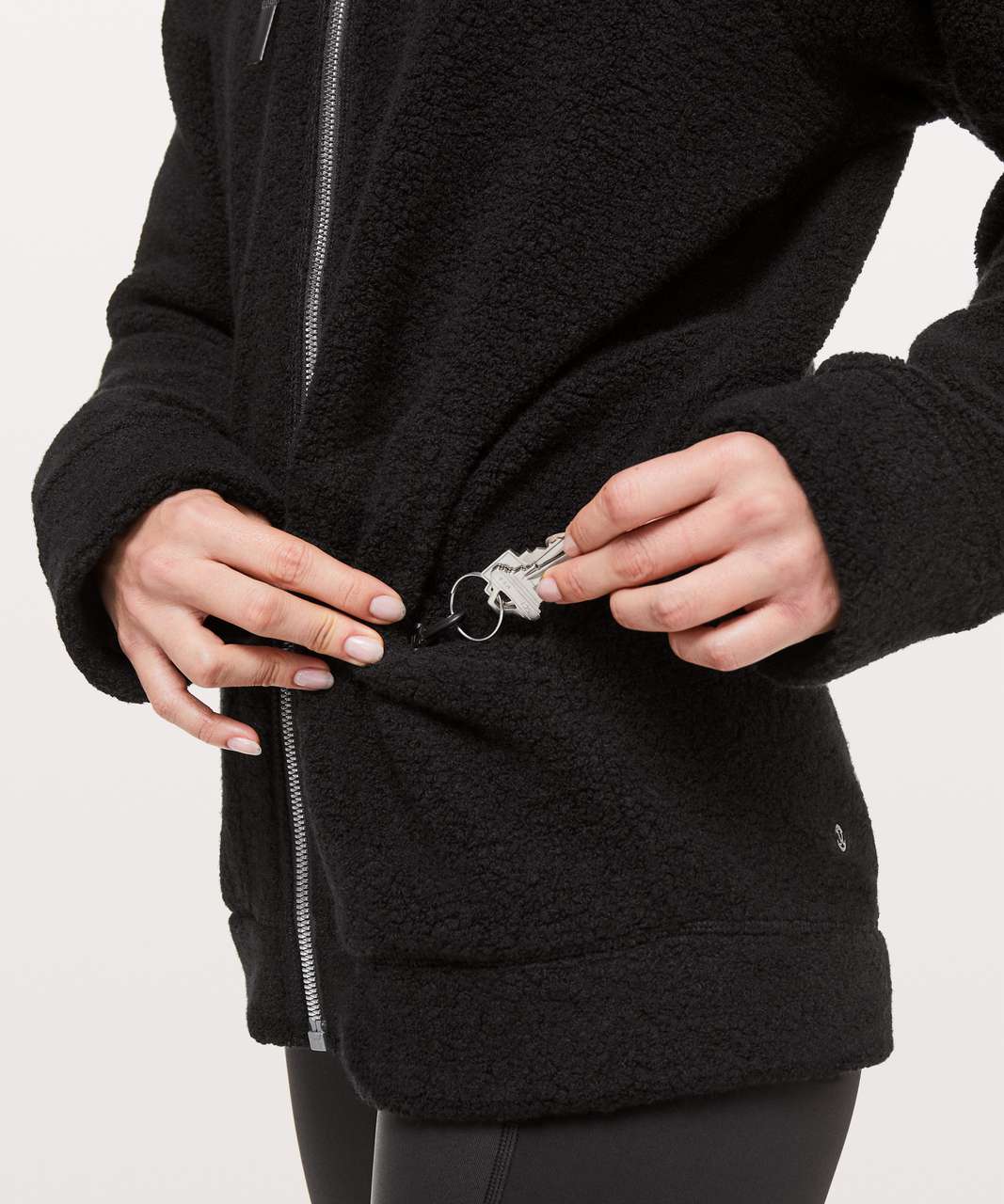 Lululemon So Sherpa Hooded Jacket - Black - lulu fanatics