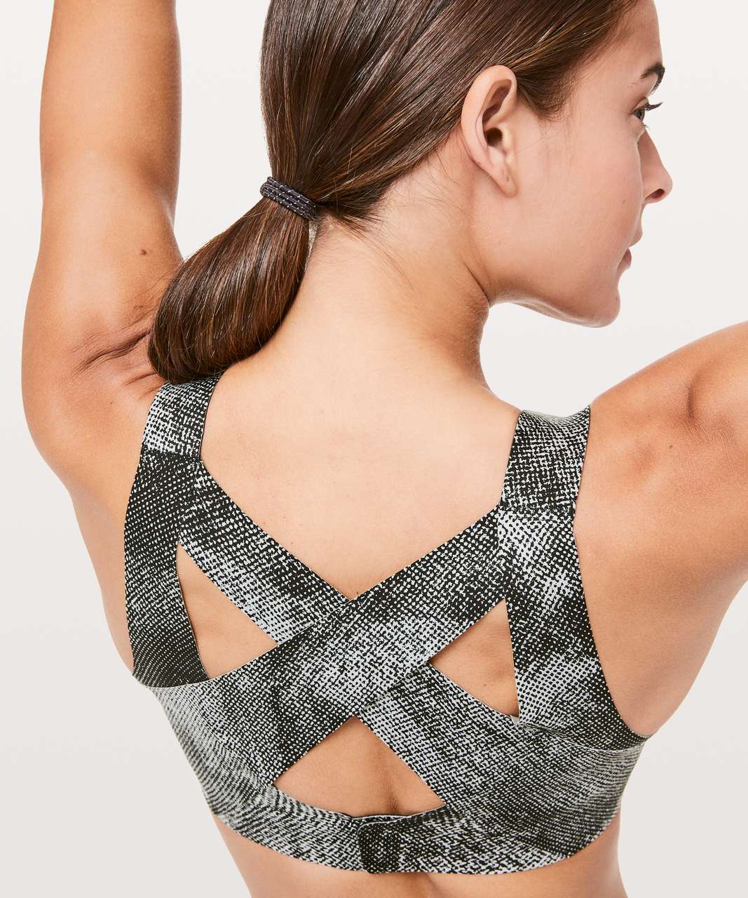 Lululemon Enlite Bra - Pixel Print Ice Grey Black - lulu fanatics