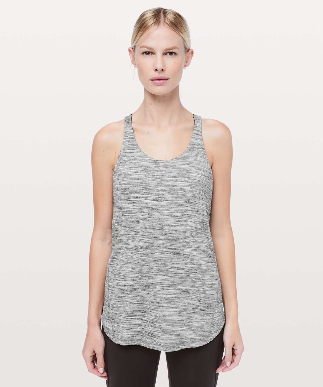 Lululemon Moment To Movement 2-In-1 Tank - Space Dye Camo Black White / Black