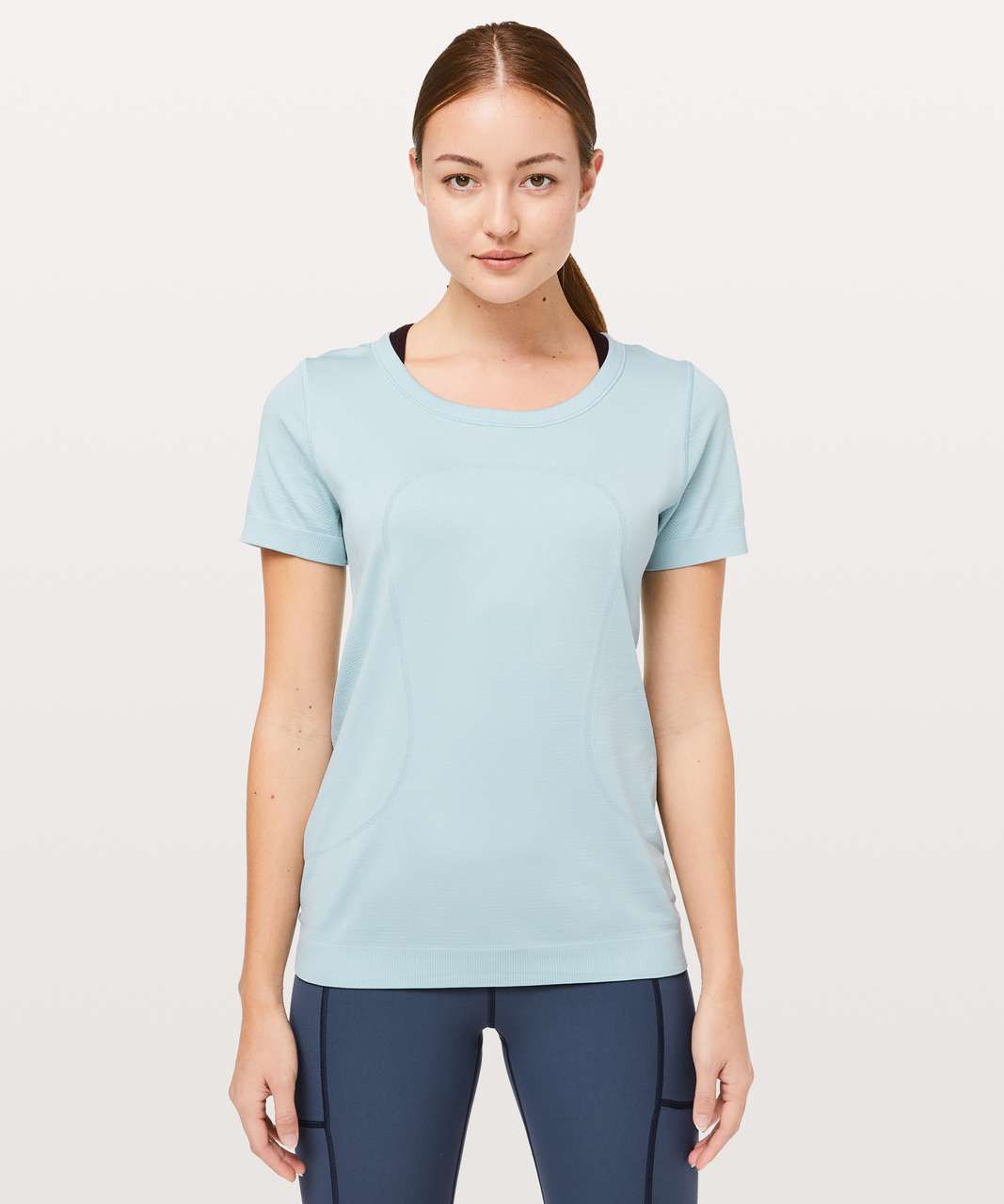 Lululemon Swiftly Tech Long Sleeve (Breeze) *Relaxed Fit - Sheer Blue /  White / Black - lulu fanatics