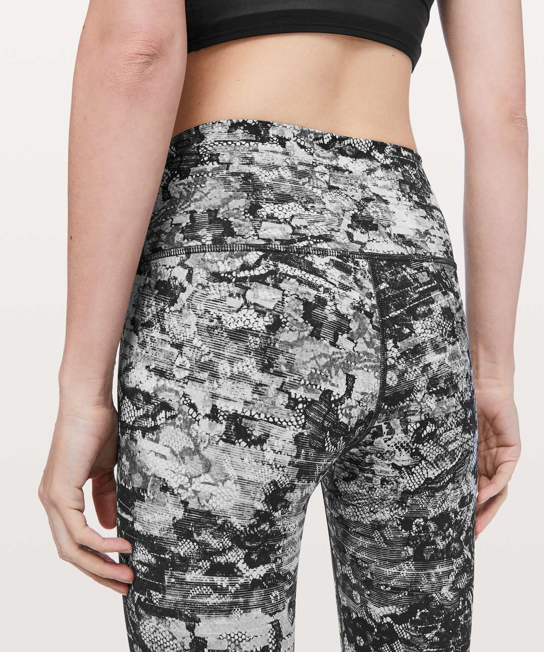 LULULEMON Wunder Under HR Crop 21 8 Camo Jacquard Alpine White Starlight