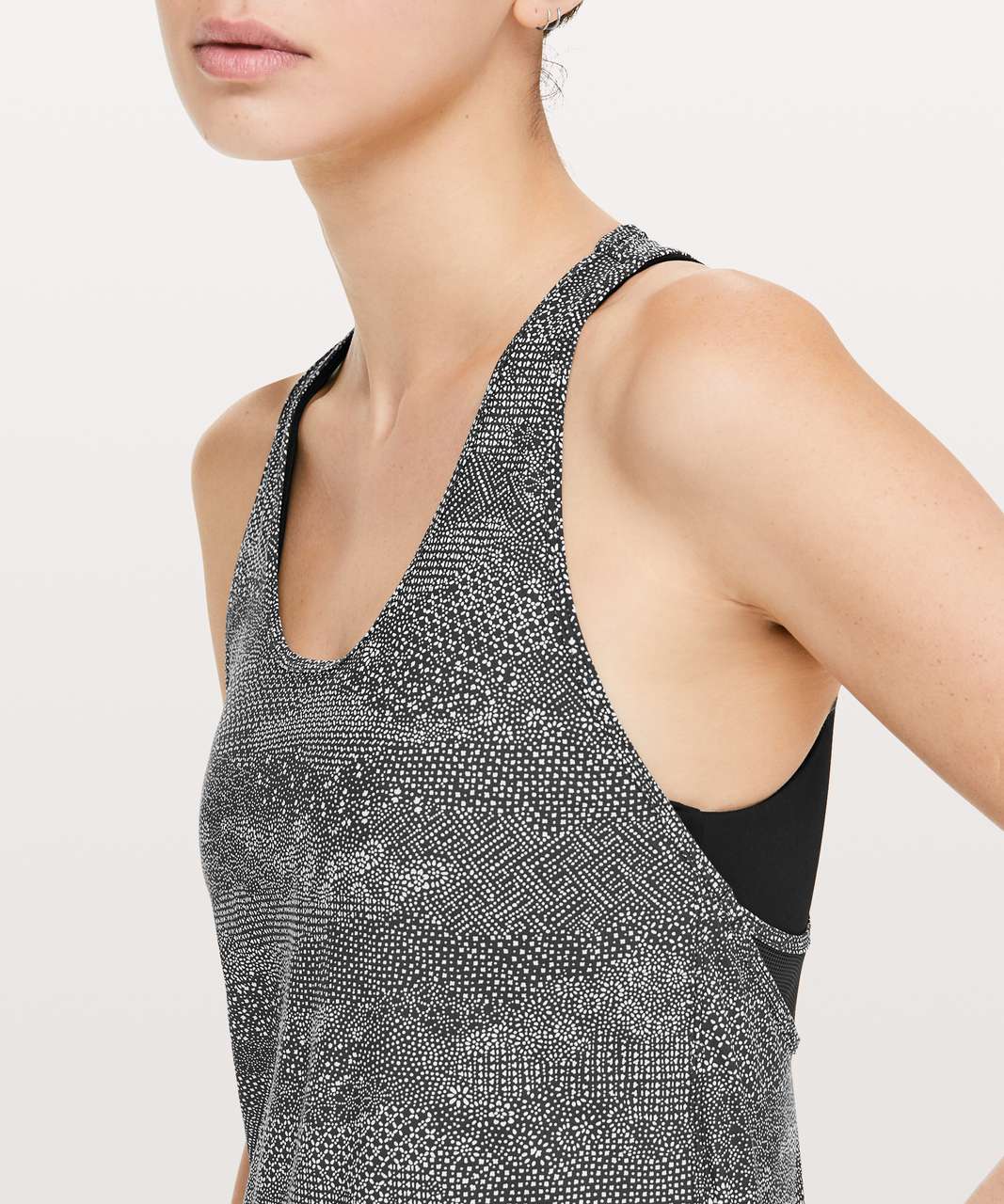 Lululemon Cross Conditioning 2-In-1 Tank *Medium Support B/C Cup - Meisai White Black / Black