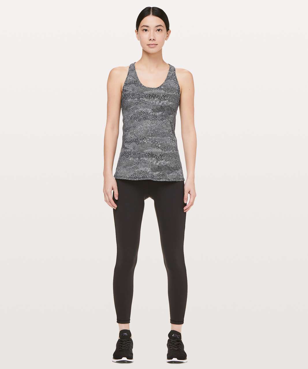 Lululemon Cross Conditioning 2-In-1 Tank *Medium Support B/C Cup - Meisai White Black / Black