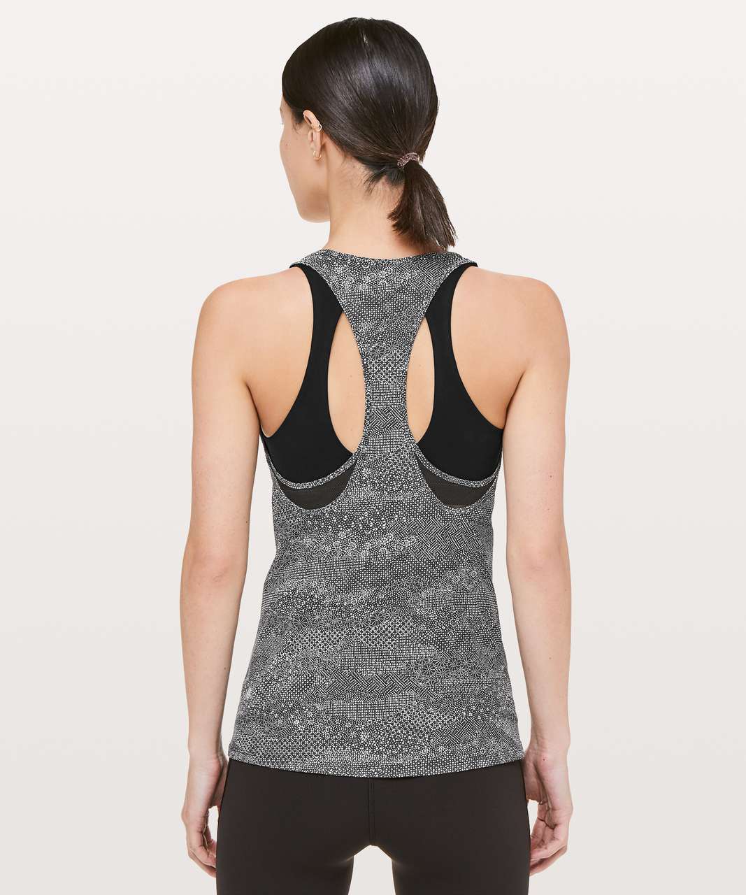 Lululemon Cross Conditioning 2-In-1 Tank *Medium Support B/C Cup - Meisai White Black / Black