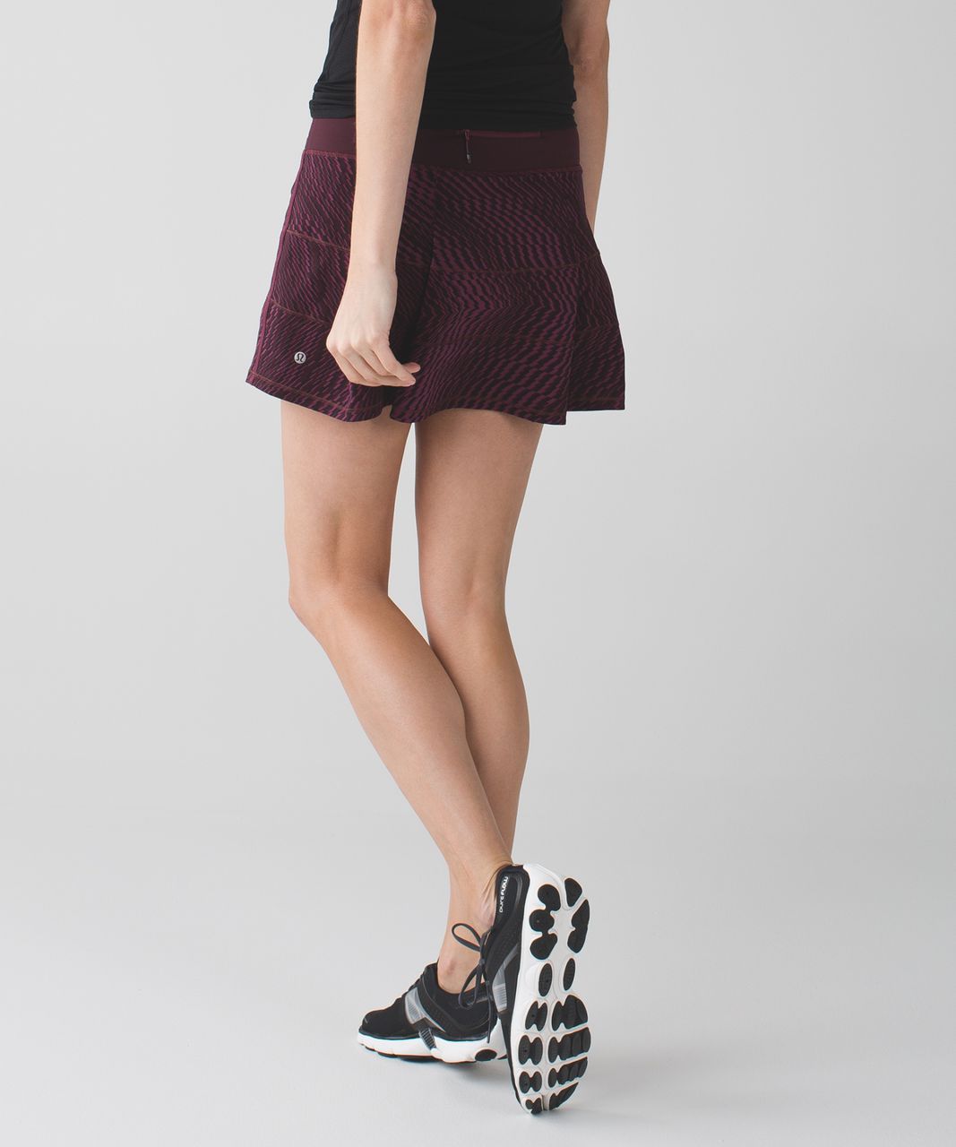 Lululemon Pace Rival Skirt II (Tall) - Shifted Horizon Red Grape Black / Bordeaux Drama