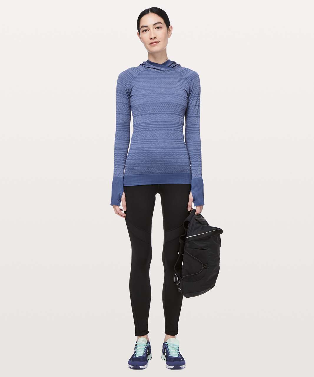 Lululemon Rest Less Hoodie - Gatsby Blue / White