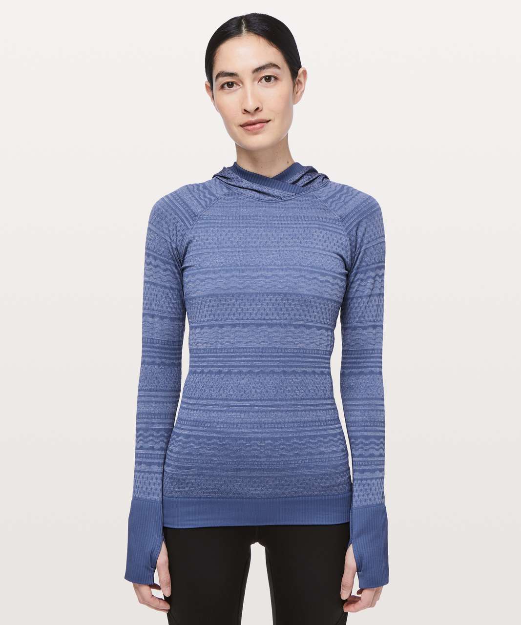 Lululemon Rest Less Hoodie - Gatsby Blue / White - lulu fanatics