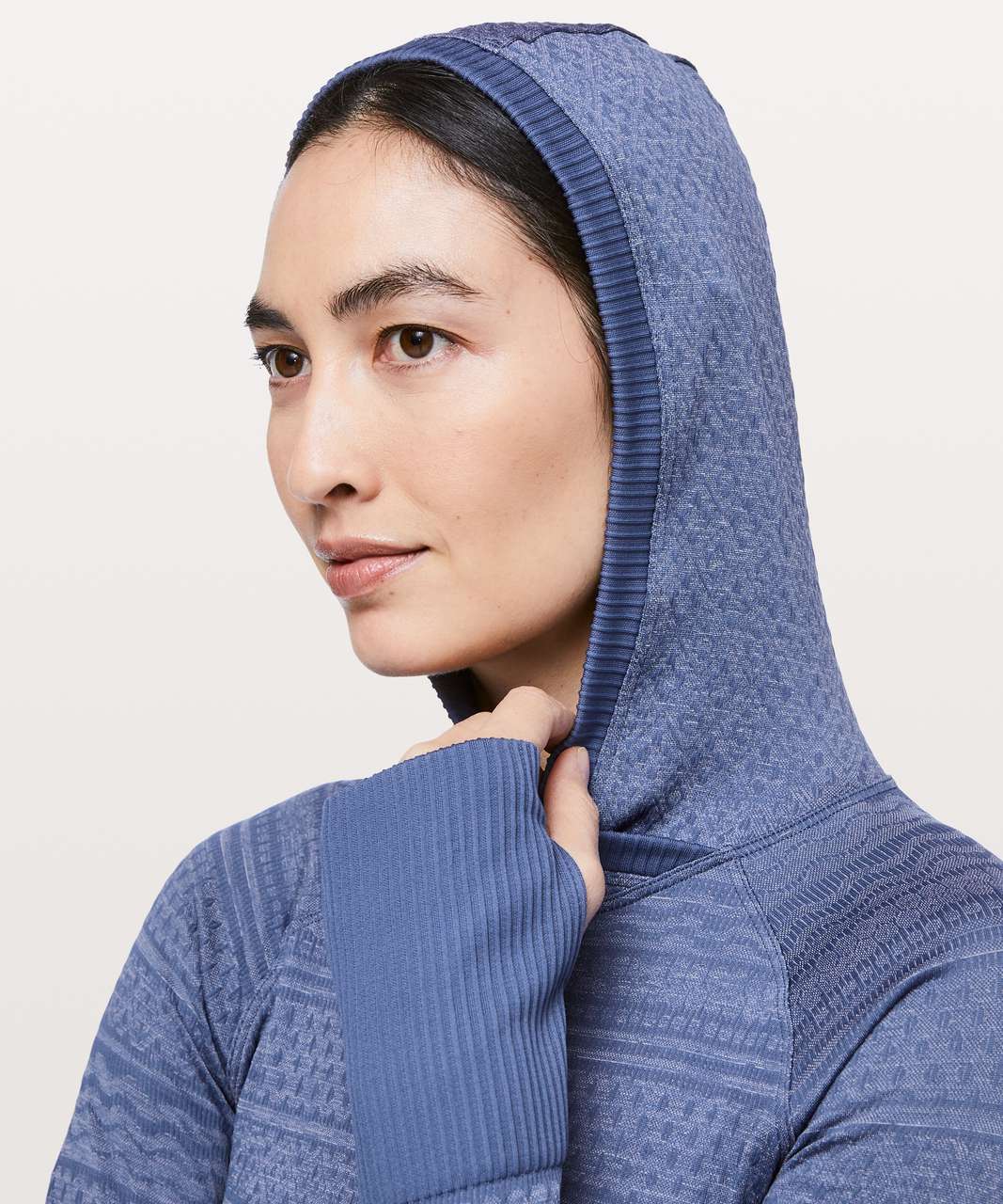 Lululemon Rest Less Hoodie - Gatsby Blue / White