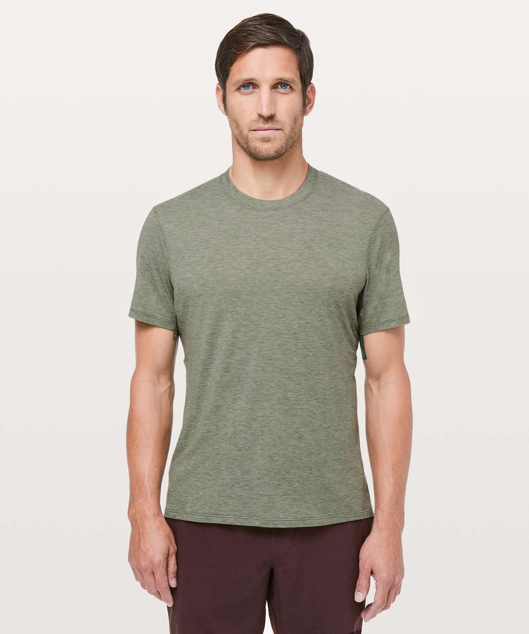 Lululemon Somatic Aero Short Sleeve - Heathered Tank Green