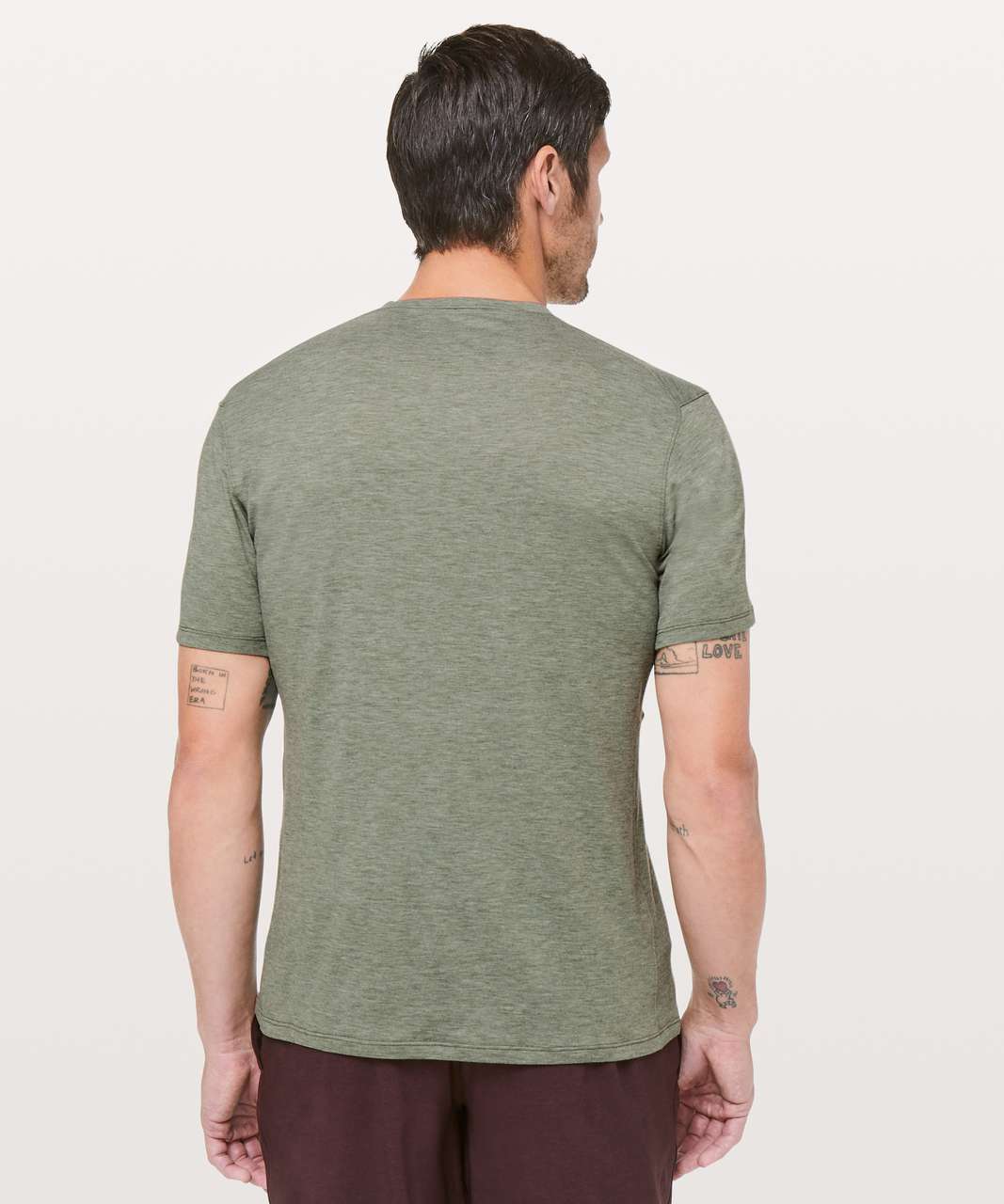 Lululemon Somatic Aero Short Sleeve - Heathered Tank Green