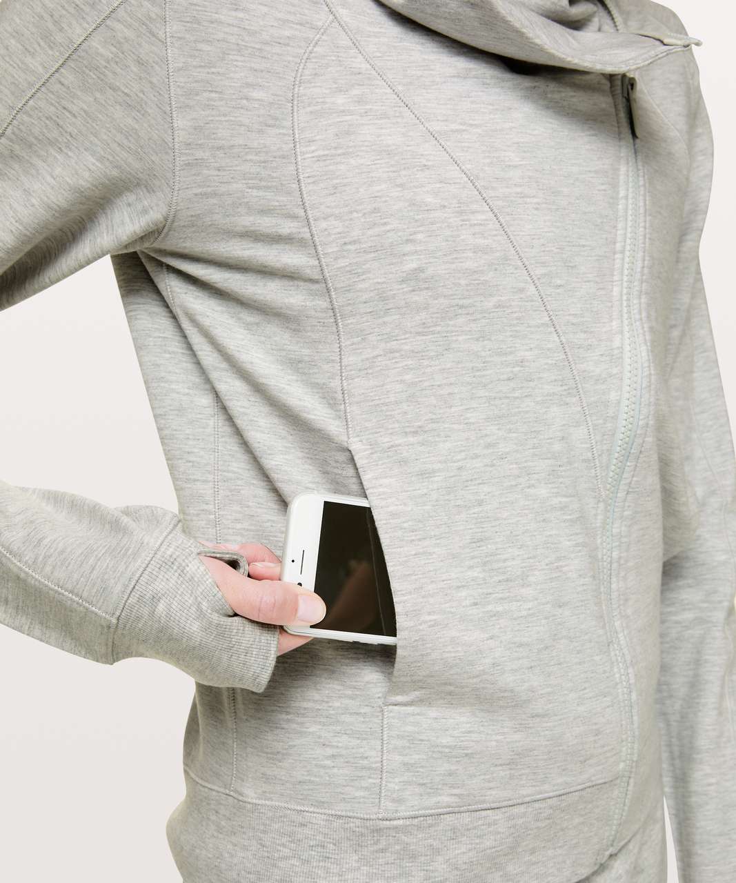 Lululemon Loungeful Hoodie - Heathered Core Ultra Light Grey - lulu fanatics