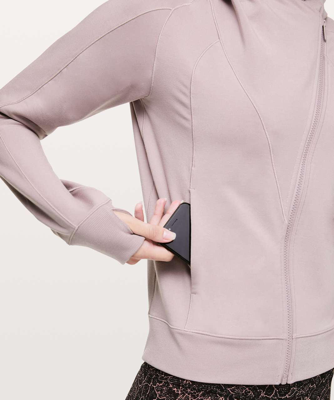 Blush Mélange Cloud Ribbed Hoodie