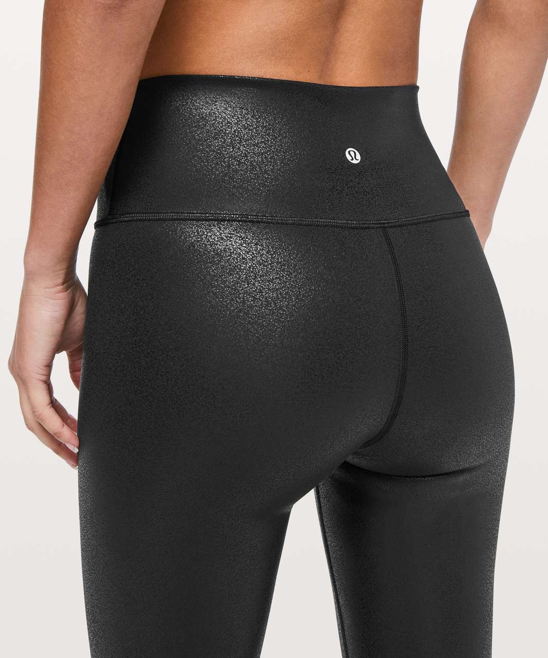 Lululemon Wunder Under Crop High-Rise *Foil 21" - Luminosity Foil Print Black Black (First Release)